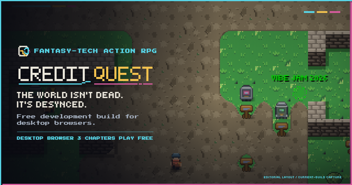 Credit Quest — captura de tela do jogo feito com IA