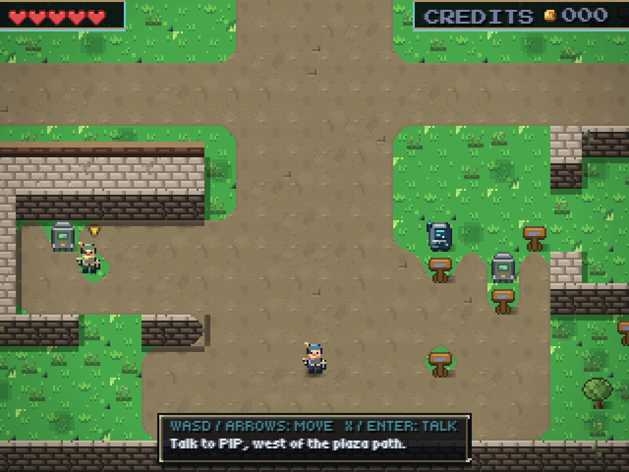 The Runner in Quiet Plaza, objective set to talk to PIP